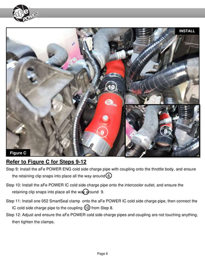 aFe 3in Aluminum Cold Charge Pipe | Toyota Tacoma L4 2.4L 2024 (46-20729-B)