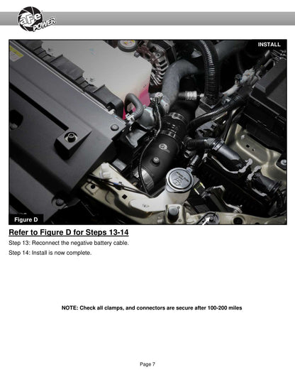 aFe 3in Aluminum Cold Charge Pipe | Toyota Tacoma L4 2.4L 2024 (46-20729-B)