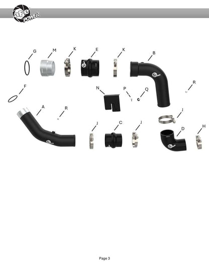 aFe BladeRunner Charge Pipe Kit | Ford Diesel Trucks 17-23 (46-20734-B)
