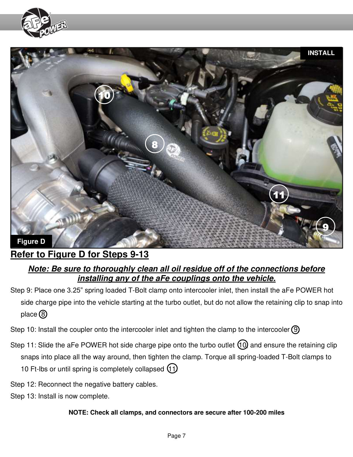 aFe BladeRunner 3in Aluminum Hot Charge Pipe Ford F-250/350 (17-23) (46-20738-B)