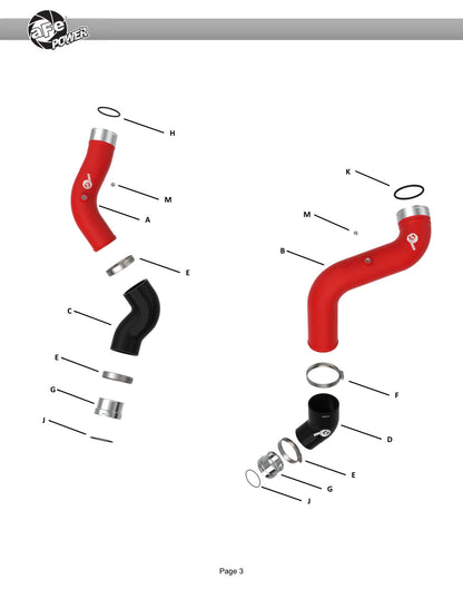 aFe 23-25 GM Colorado/Canyon L4-2.7L BladeRunner Hot & Cold Charge Pipe Kit | (46-20744-R)