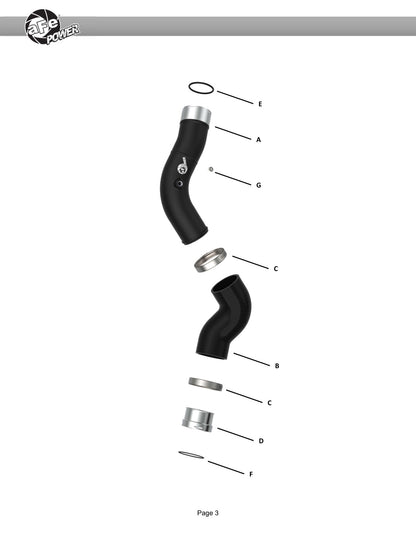 aFe BladeRunner Hot Charge Pipe | GM Colorado/Canyon (12-26) (46-20748-B)