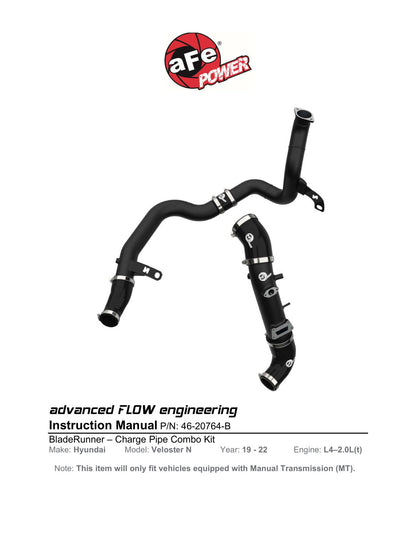aFe BladeRunner Charge Pipe Kit | Hyundai Veloster N 18-22 (46-20764-B)