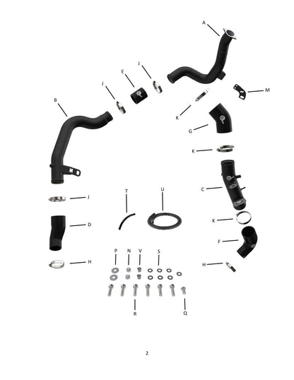 aFe BladeRunner Charge Pipe Kit | Hyundai Veloster N 18-22 (46-20764-B)