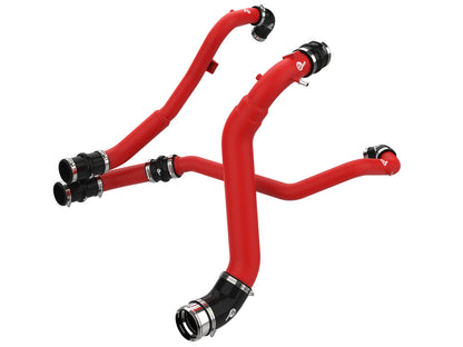 aFe BladeRunner Aluminum Hot and Cold Charge Pipe Kit Red Ford F-150 24-26 V6-2.7L (tt)