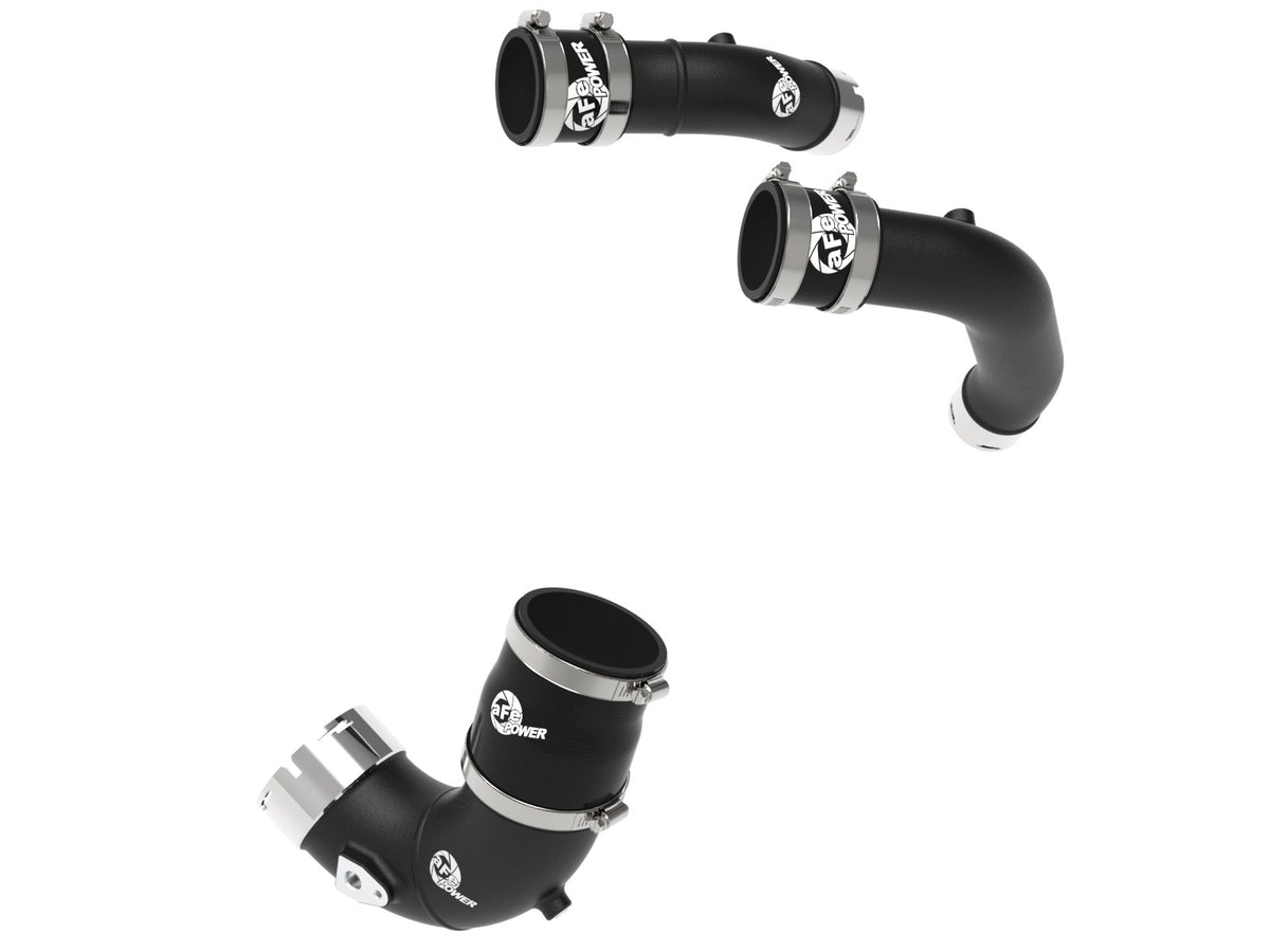 aFe BladeRunner 2-1/4in & 3in Aluminum Hot and Cold Charge Pipe Kit Black RAM 1500 RHO 25-27 L6-3.0L