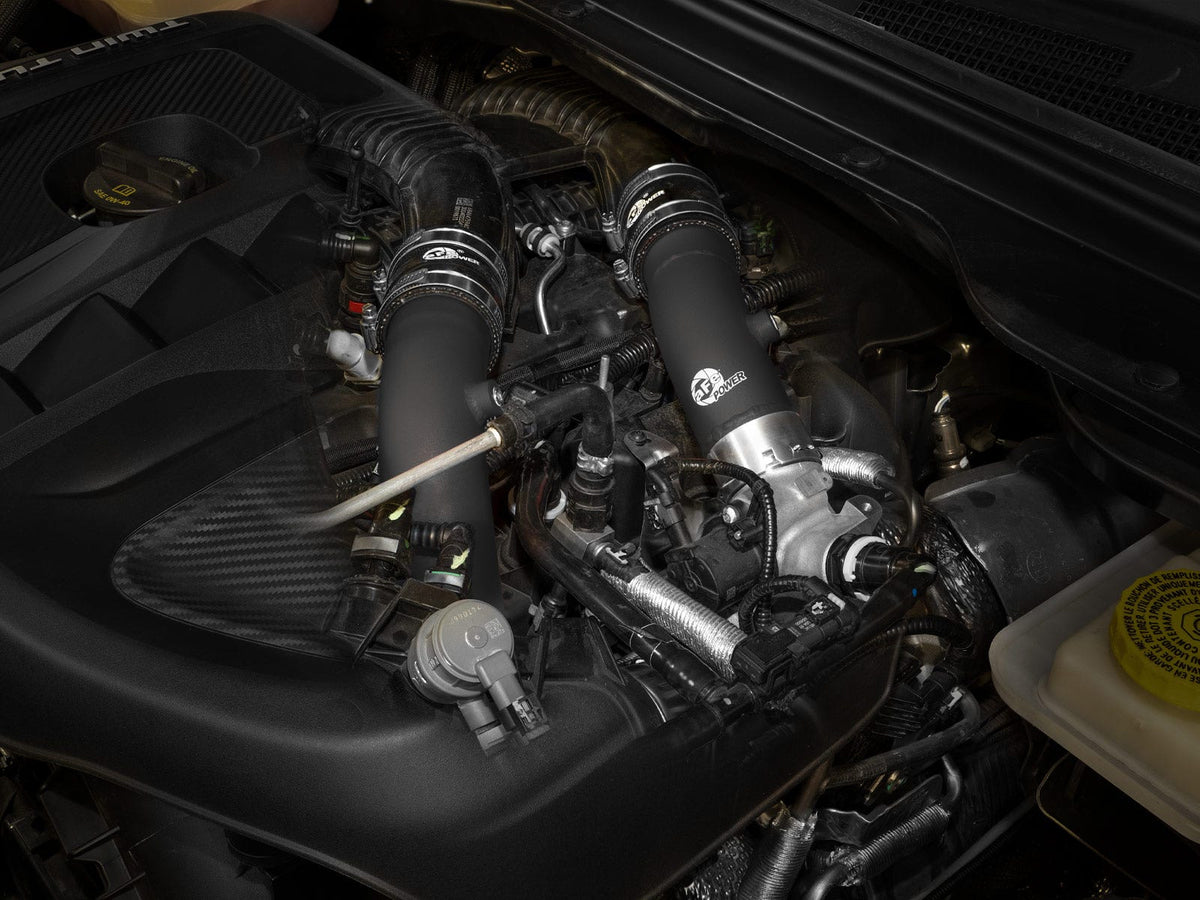 aFe BladeRunner 2-1/4in & 3in Aluminum Hot and Cold Charge Pipe Kit Black RAM 1500 RHO 25-27 L6-3.0L