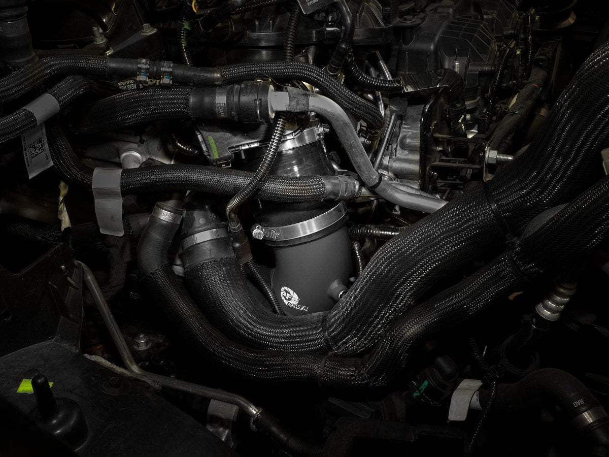 aFe BladeRunner 3in Aluminum Cold Charge Pipe Black RAM 1500 RHO 25-27 L6-3.0L (tt)