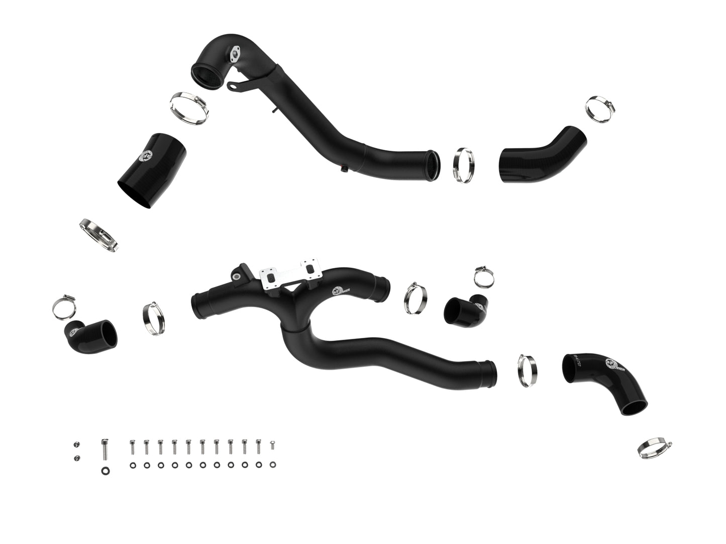 aFe 46-20804-B BladeRunner Aluminum Hot/Cold Charge Pipe Kit Red For G70 V6