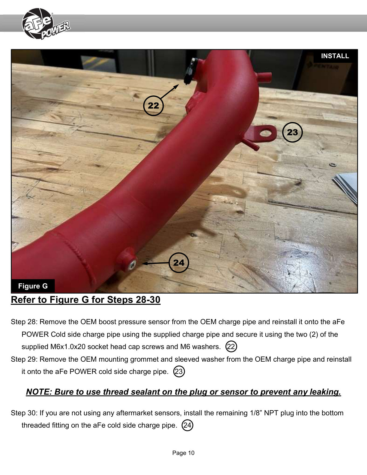 aFe BladeRunner Aluminum Hot and Cold Charge Pipe Kit Red Ford F-150 24-26 V6-2.7L (tt)