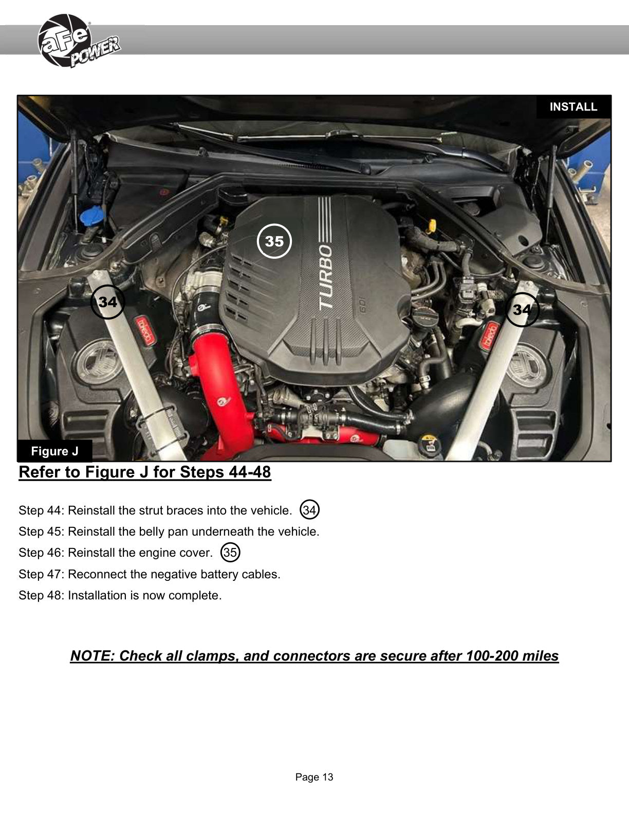 aFe BladeRunner Aluminum Hot and Cold Charge Pipe Kit Red Ford F-150 24-26 V6-2.7L (tt)