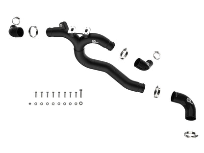 aFe 46-20808-B BladeRunner Aluminum Hot Charge Pipe Black For Genesis G70