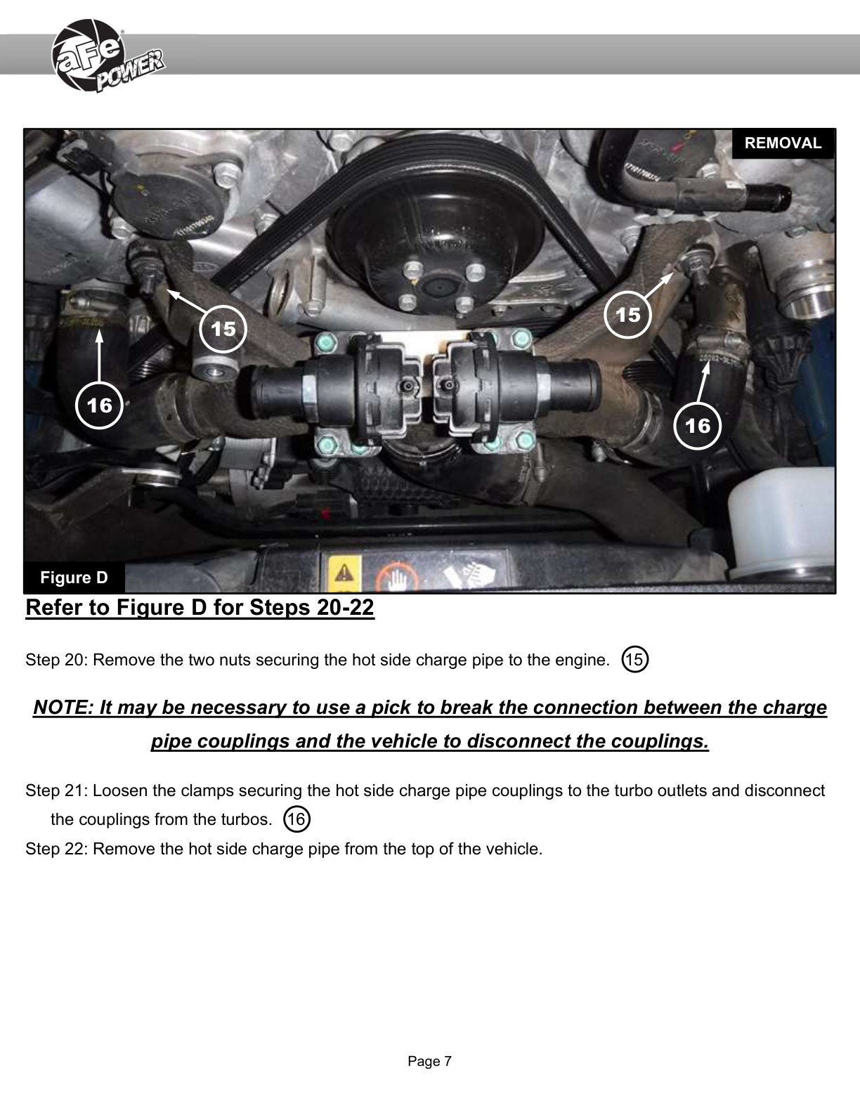 aFe 46-20808-B BladeRunner Aluminum Hot Charge Pipe Black For Genesis G70