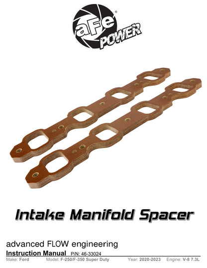 aFe Silver Bullet Intake Manifold Spacer Kit 2020 F-250/350 V8-7.3L (46-33024)