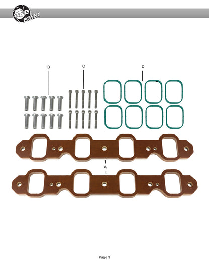 aFe Silver Bullet Intake Manifold Spacer Kit 2020 F-250/350 V8-7.3L (46-33024)