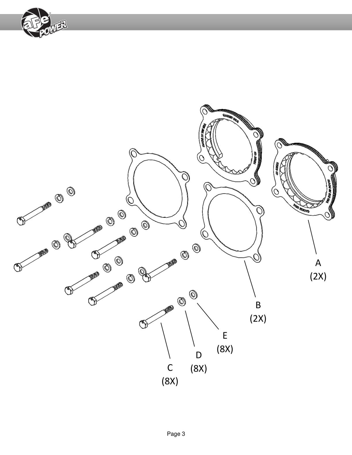aFe Silver Bullet Throttle Body Spacer | Ford Mustang GT/Dark Horse V8 5.0L (24) (46-33026N)