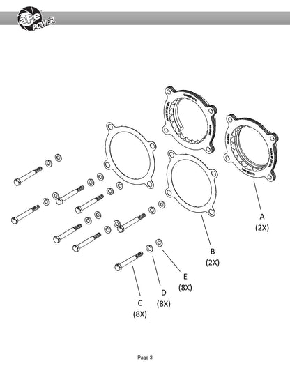 aFe Silver Bullet Throttle Body Spacer | Ford Mustang GT/Dark Horse V8 5.0L (24) (46-33026N)