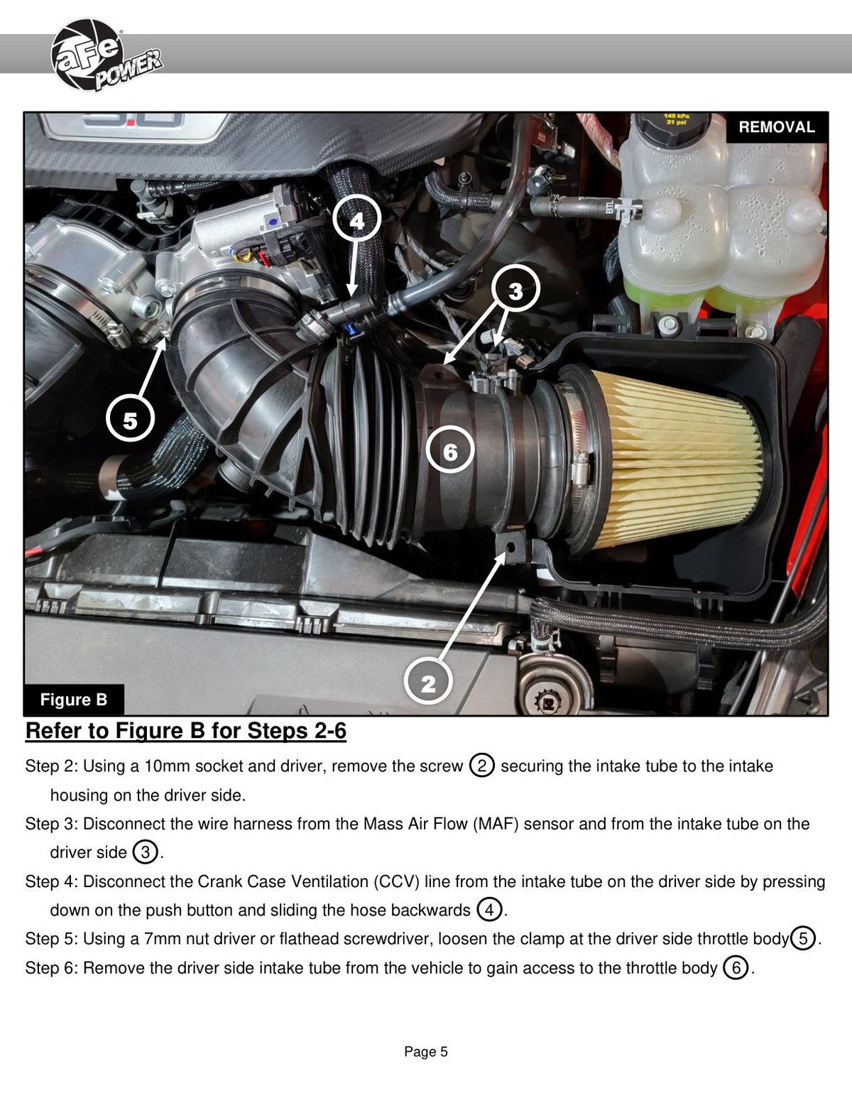 aFe Silver Bullet Throttle Body Spacer | Ford Mustang GT/Dark Horse V8 5.0L (24) (46-33026N)