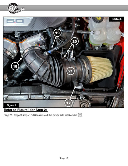 aFe Silver Bullet Throttle Body Spacer | Ford Mustang GT/Dark Horse V8 5.0L (24) (46-33026N)