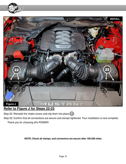 aFe Silver Bullet Throttle Body Spacer | Ford Mustang GT/Dark Horse V8 5.0L (24) (46-33026N)