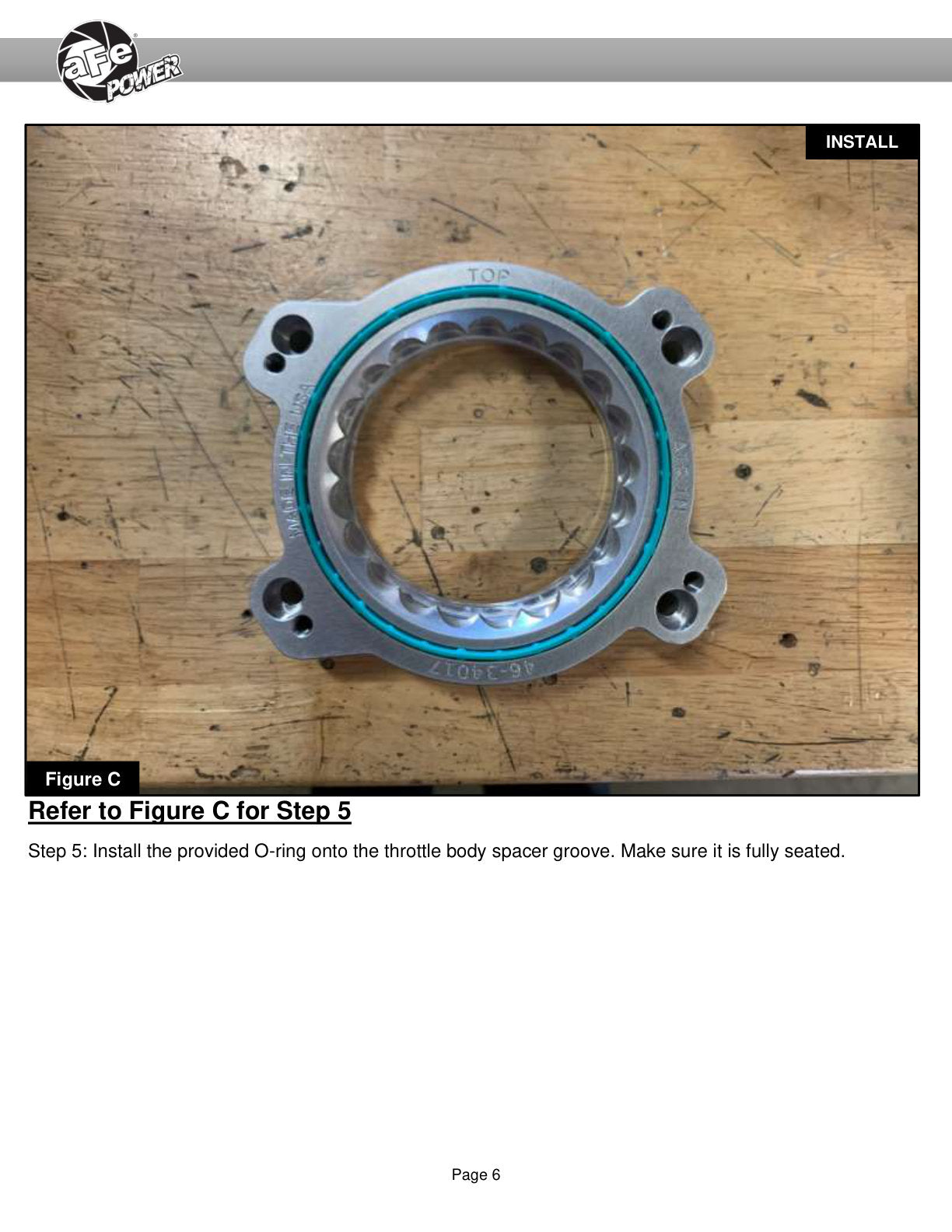 aFe Silver Bullet Aluminum Throttle Body Spacer | Corvette C8 2020+ (46-34023B)