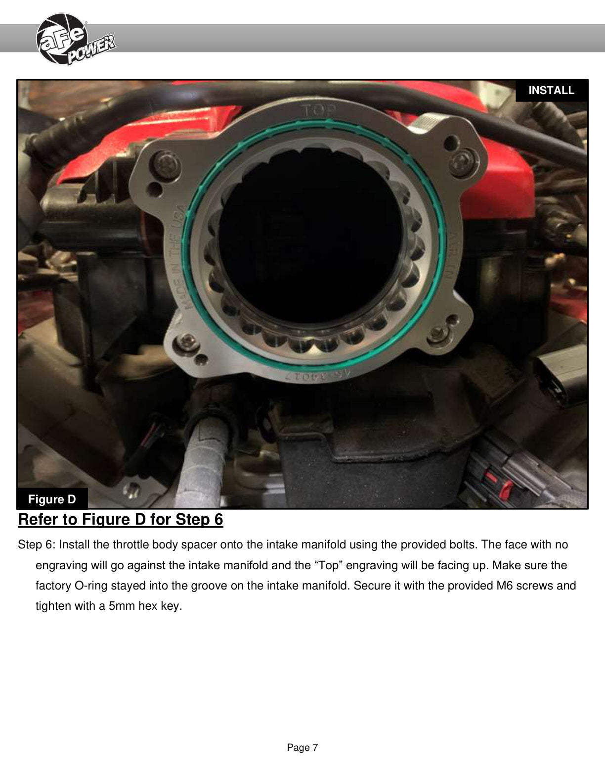 aFe Silver Bullet Aluminum Throttle Body Spacer | Corvette C8 2020+ (46-34023B)