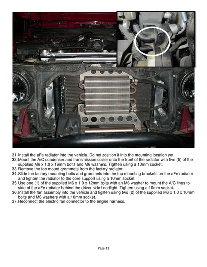 aFe GT Series Bar & Plate Radiator | Jeep Wrangler JK V6 3.8L (07-11) (46-50002-B)