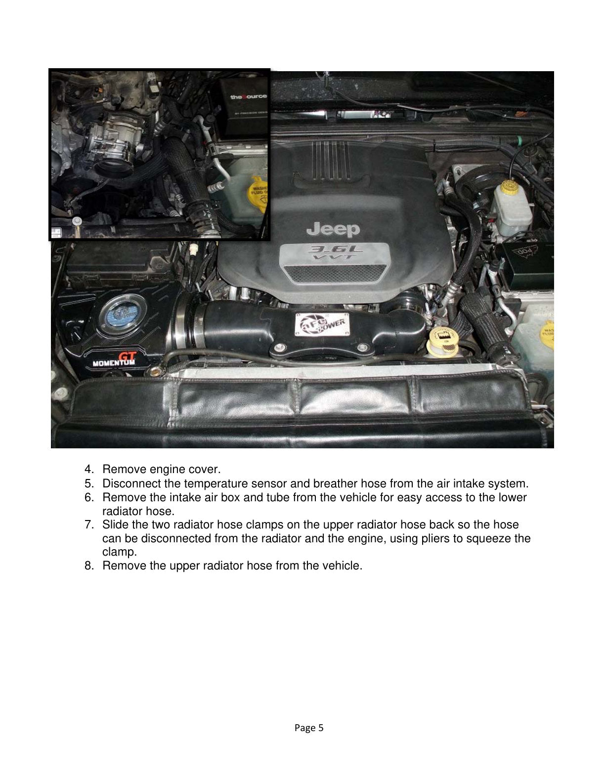 aFe BladeRunner Silicone Radiator Hose Kit | Jeep Wrangler (JK) V6 3.6L (12-18) (46-50014-B)