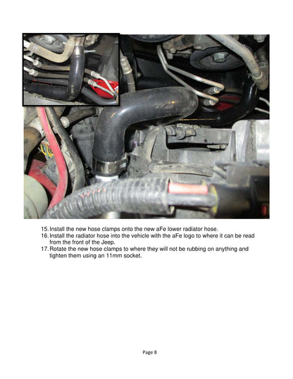 aFe BladeRunner Silicone Radiator Hose Kit | Jeep Wrangler (JK) V6 3.6L (12-18) (46-50014-B)
