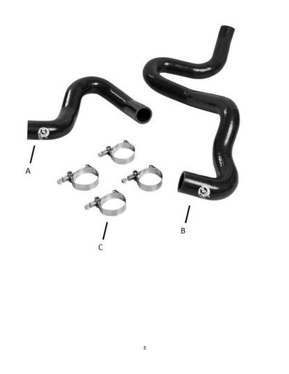 aFe BladeRunner Silicone Radiator Hose Kit | Nissan Patrol (Y61) L6-4.8L (01-19) (46-50024-B)
