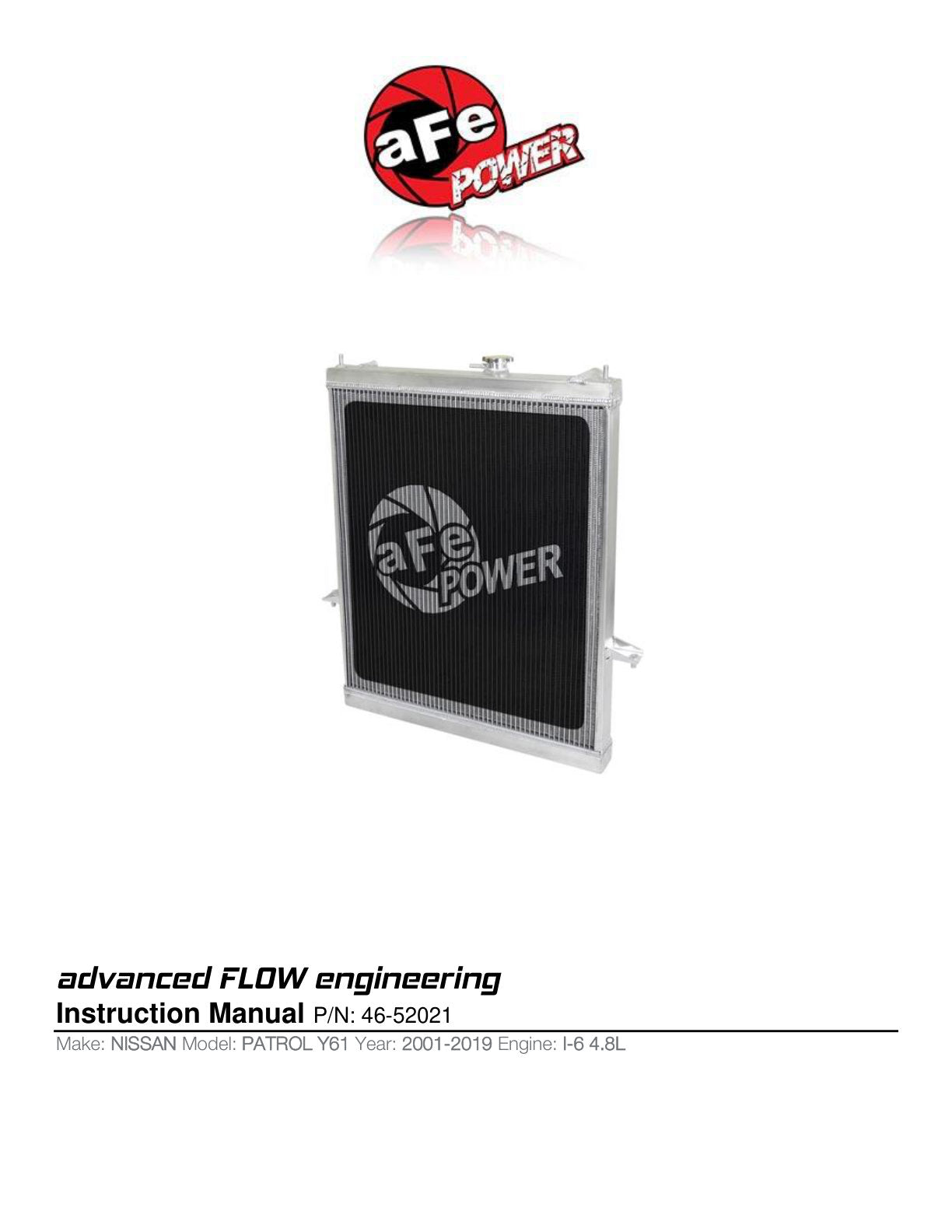 aFe BladeRunner Radiator | Nissan Patrol Y61 (01-19) (46-52021)