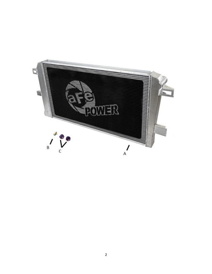 aFe Street Series Tube & Fin Radiator | GM Diesel Trucks 6.6L V8 (01-05) (46-52031)