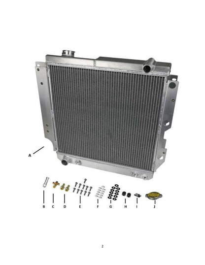 aFe BladeRunner Street Series Aluminum Radiator | Jeep Wrangler TJ L6-4.0L (97-06) (46-52101)