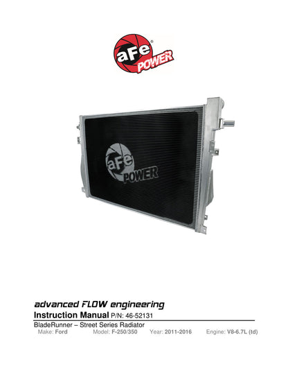 aFe BladeRunner High Cap Aluminum Radiator | Ford F250/F350 6.7L (11-16) (46-52131)