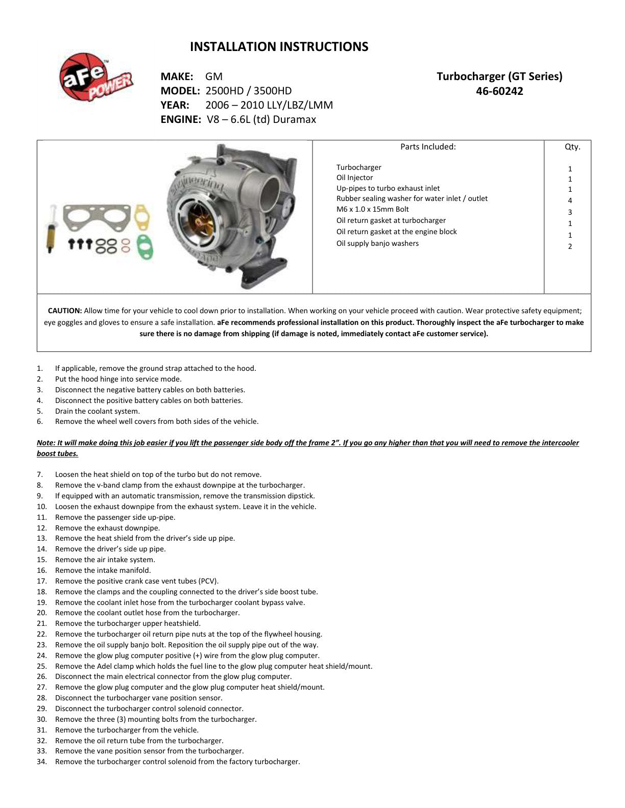 aFe BladeRunner Turbocharger | GM 6.6L Diesel Trucks (46-60242)