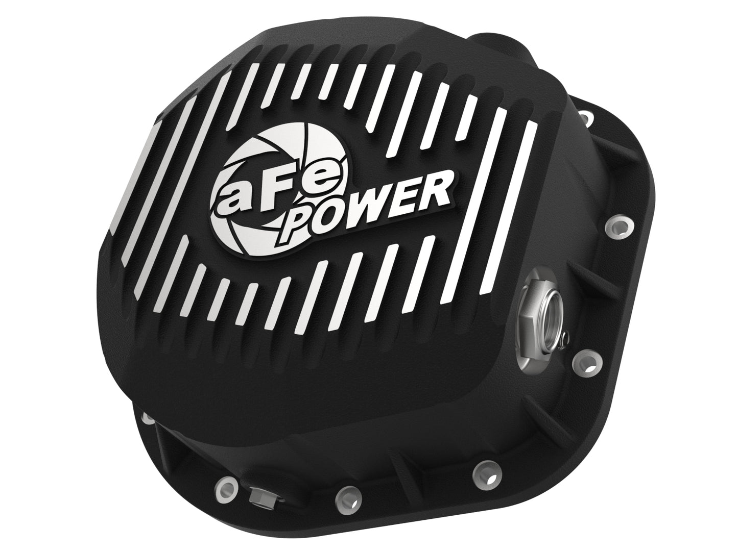 aFe Pro Series 10.25/10.50-12 Bolt Rear Diff Cover Black w/ Machined Fins | Ford V8 86-99 (46-70022)