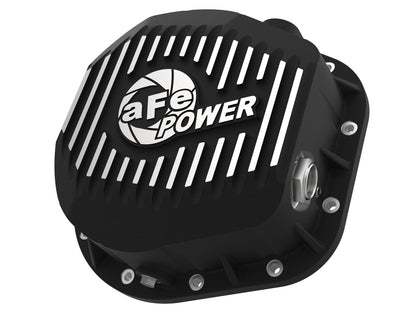 aFe Pro Series 10.25/10.50-12 Bolt Rear Diff Cover Black w/ Machined Fins | Ford V8 86-99 (46-70022)