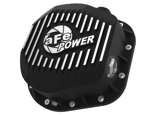 aFe Pro Series 10.25/10.50-12 Bolt Rear Diff Cover Black w/ Machined Fins | Ford V8 86-99 (46-70022)