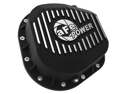 aFe Pro Series 10.25/10.50-12 Bolt Rear Diff Cover Black w/ Machined Fins | Ford V8 86-99 (46-70022)