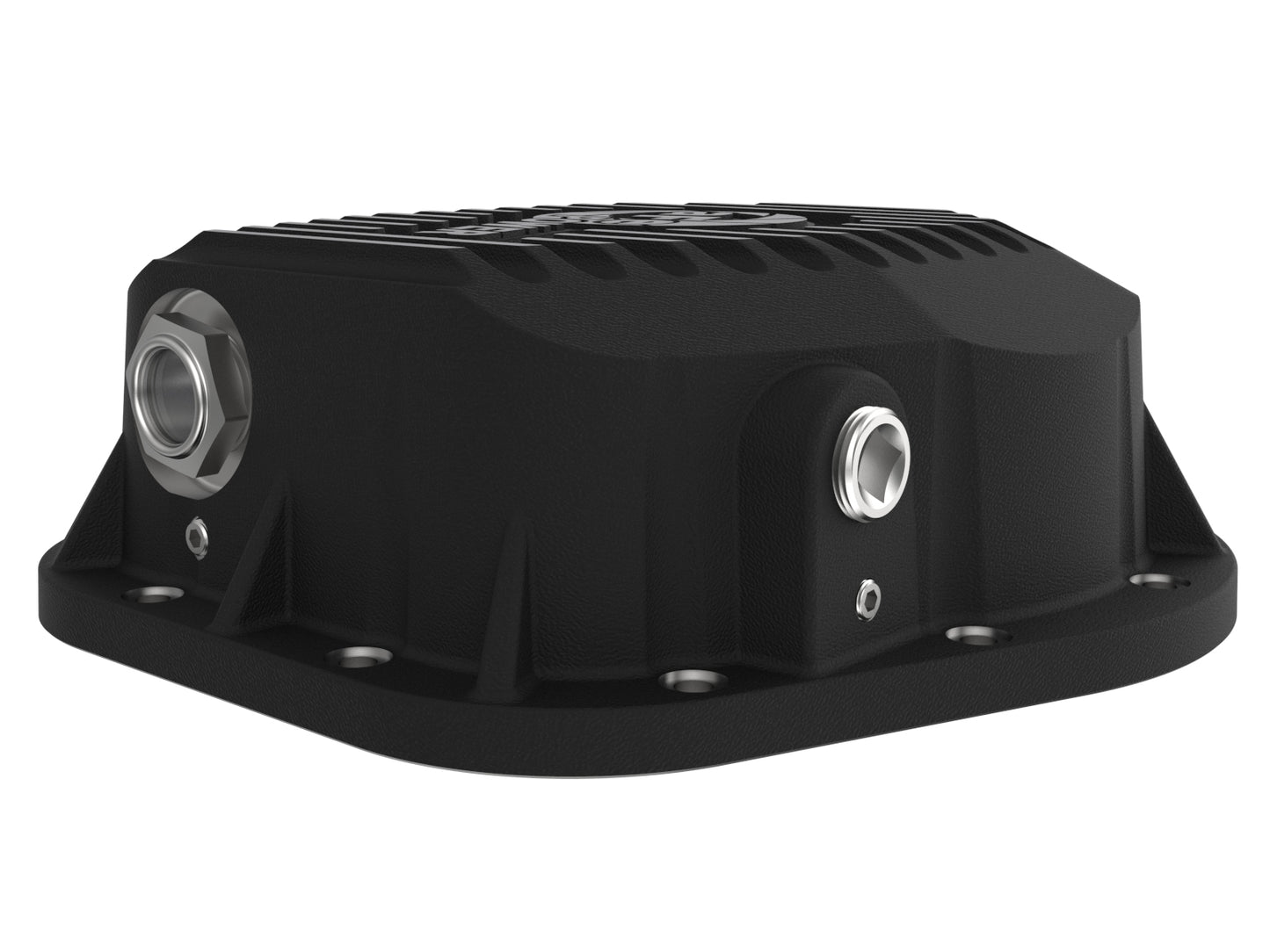 aFe Pro Series 10.25/10.50-12 Bolt Rear Diff Cover Black w/ Machined Fins | Ford V8 86-99 (46-70022)