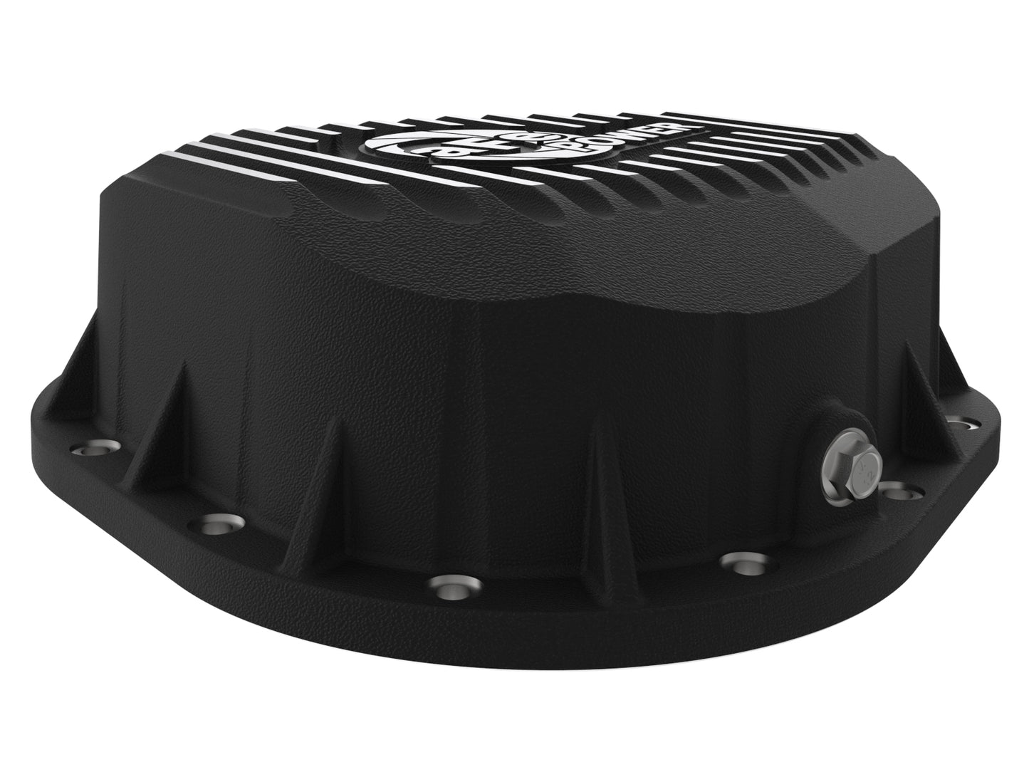 aFe Pro Series 10.25/10.50-12 Bolt Rear Diff Cover Black w/ Machined Fins | Ford V8 86-99 (46-70022)