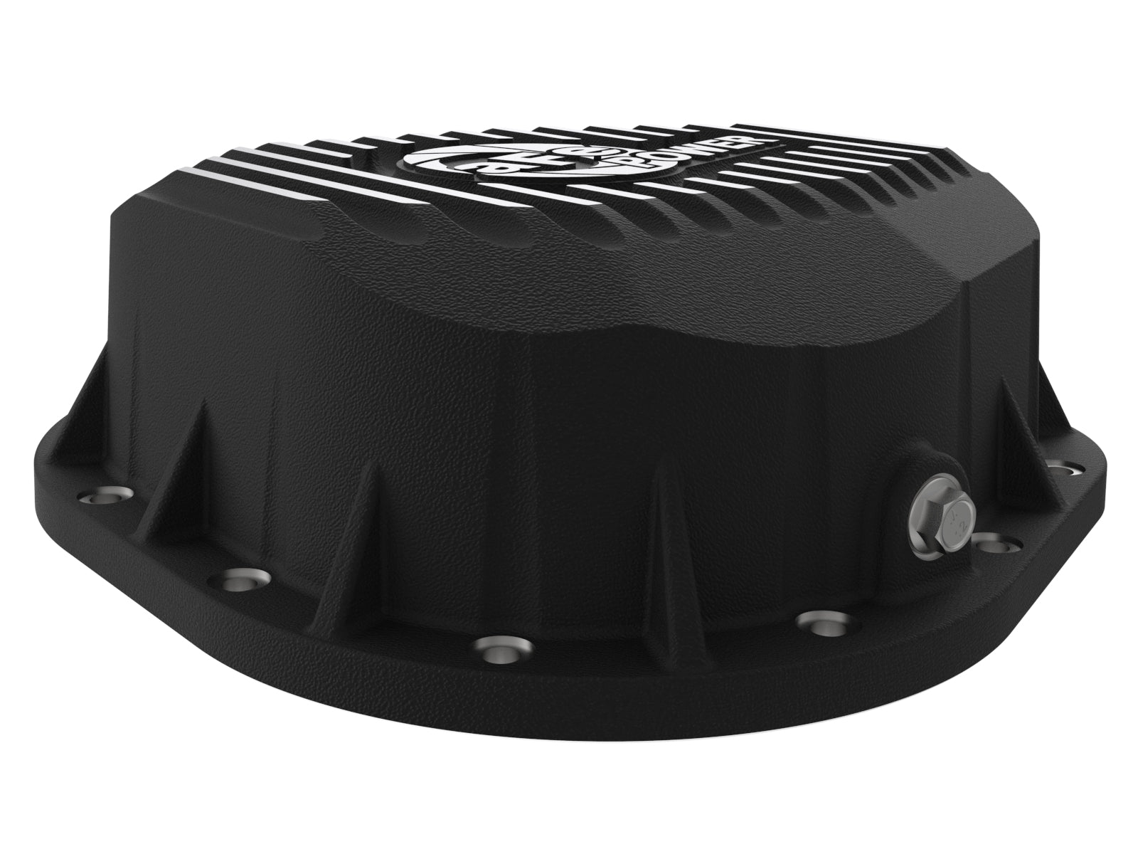 aFe Pro Series 10.25/10.50-12 Bolt Rear Diff Cover Black w/ Machined Fins | Ford V8 86-99 (46-70022)