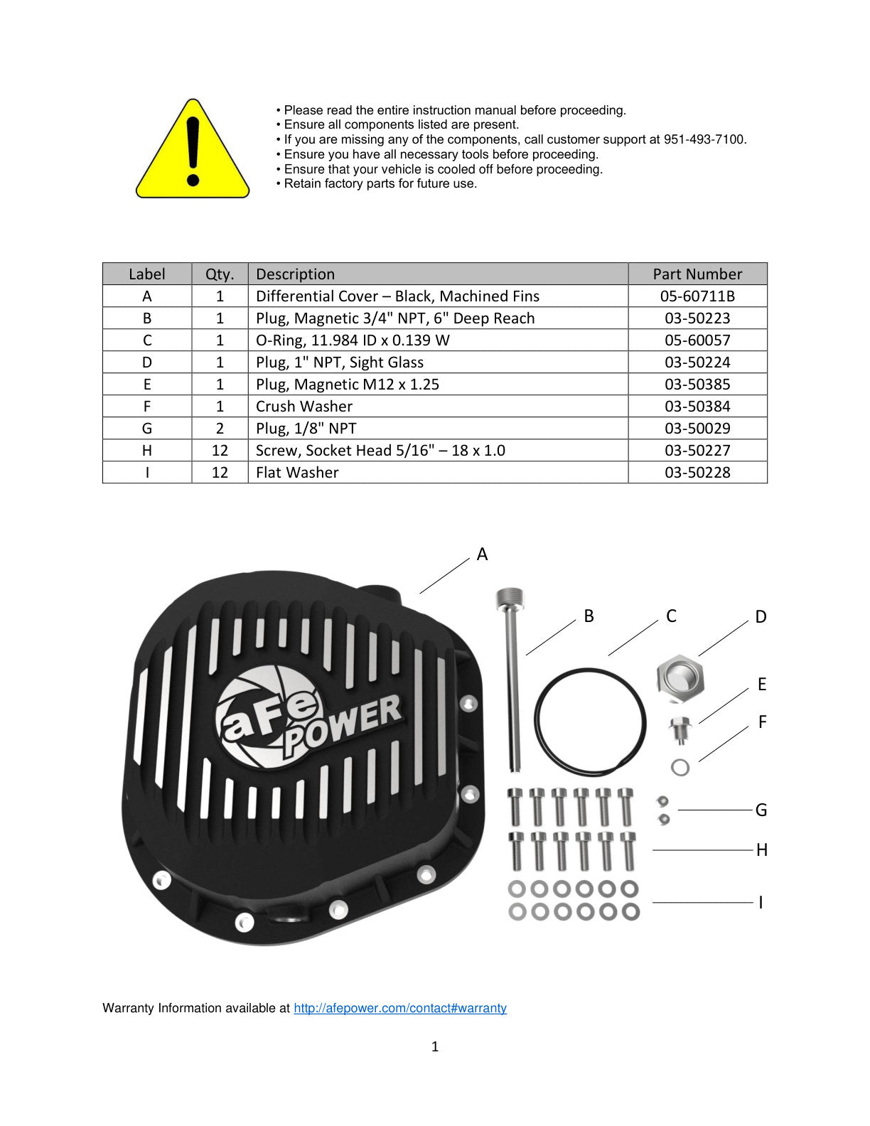 aFe Pro Series 10.25/10.50-12 Bolt Rear Diff Cover Black w/ Machined Fins | Ford V8 86-99 (46-70022)