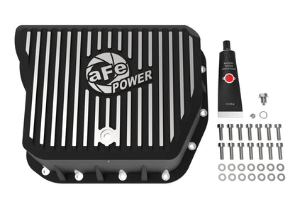 aFe Pro Series Transmission Pan w/ Machined Fins Black | Dodge Ram 94-07 (46-70052)