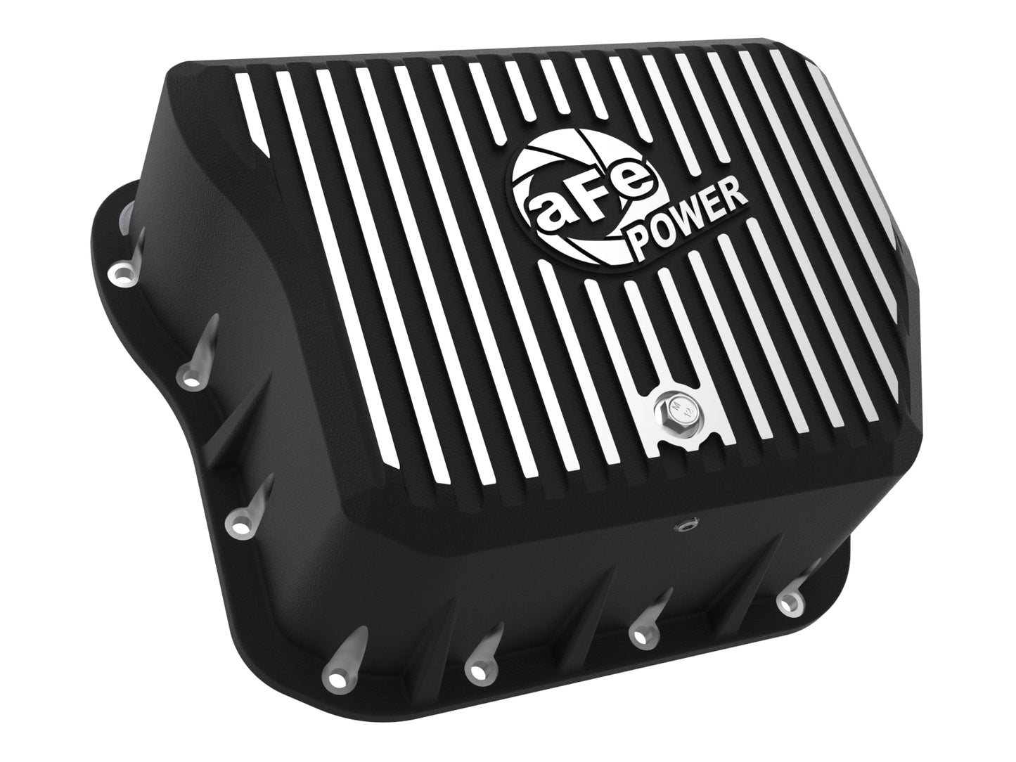 aFe Pro Series Transmission Pan w/ Machined Fins Black | Dodge Ram 94-07 (46-70052)