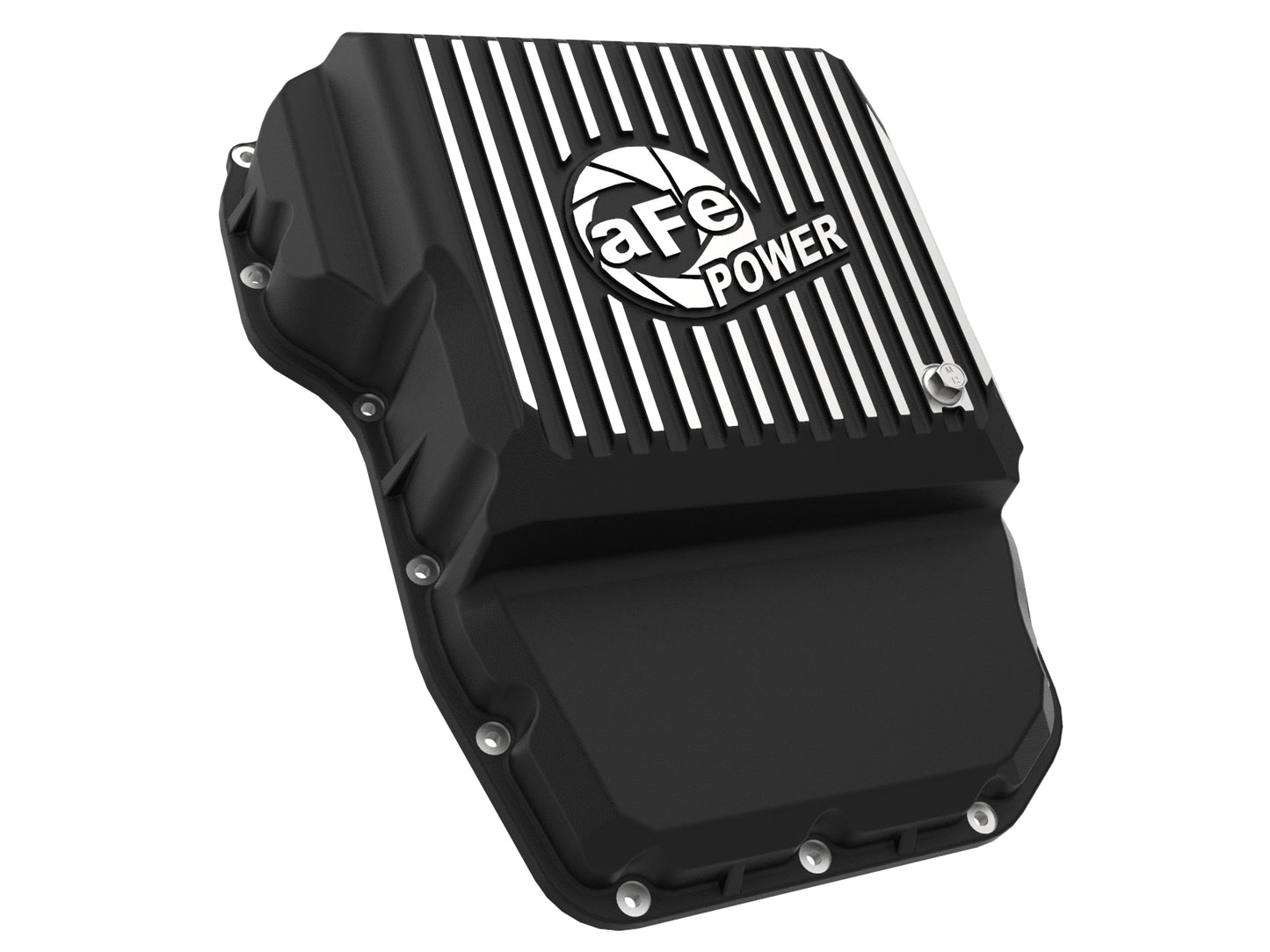 aFe Pro Series Transmission Pan w/ Machined Fins Black | Dodge Ram 07.5-11 (46-70062)