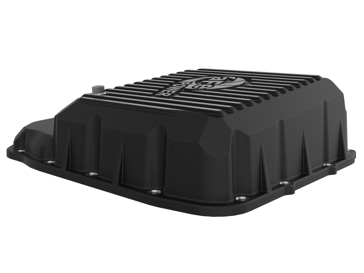 aFe Pro Series Transmission Pan w/ Machined Fins Black | Dodge Ram 07.5-11 (46-70062)