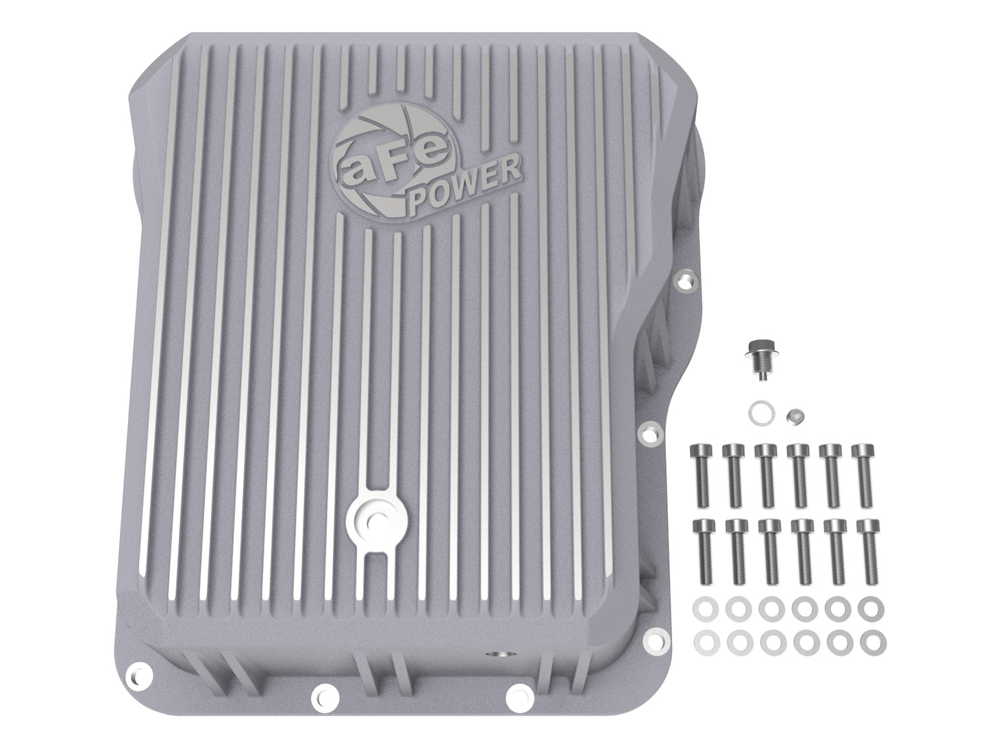 aFe Street Series Trans Pan Cover Raw | GM V8 6.6L (01-14) (46-70070)