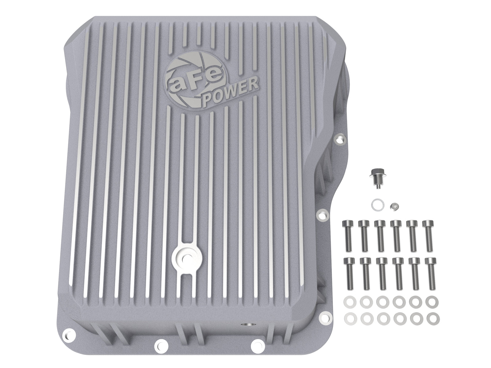 aFe Street Series Trans Pan Cover Raw | GM V8 6.6L (01-14) (46-70070)