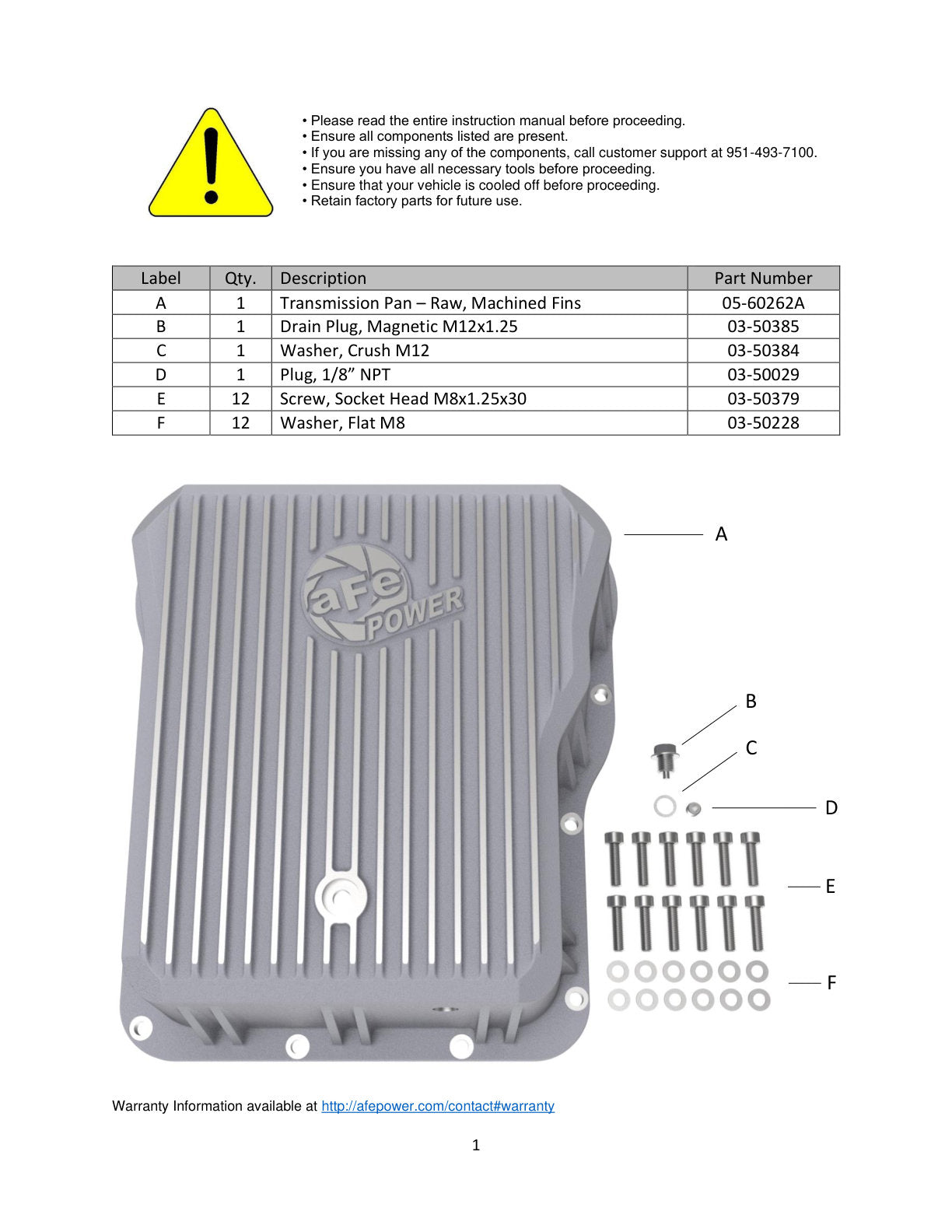 aFe Street Series Trans Pan Cover Raw | GM V8 6.6L (01-14) (46-70070)